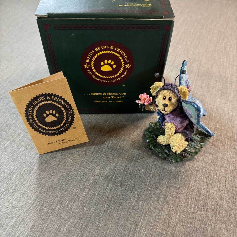 Boyds Bears & Friends Collection Flutter B Bye Flights of Fancy Figurine W/ Box